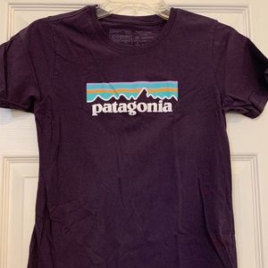 purple Patagonia t shirt